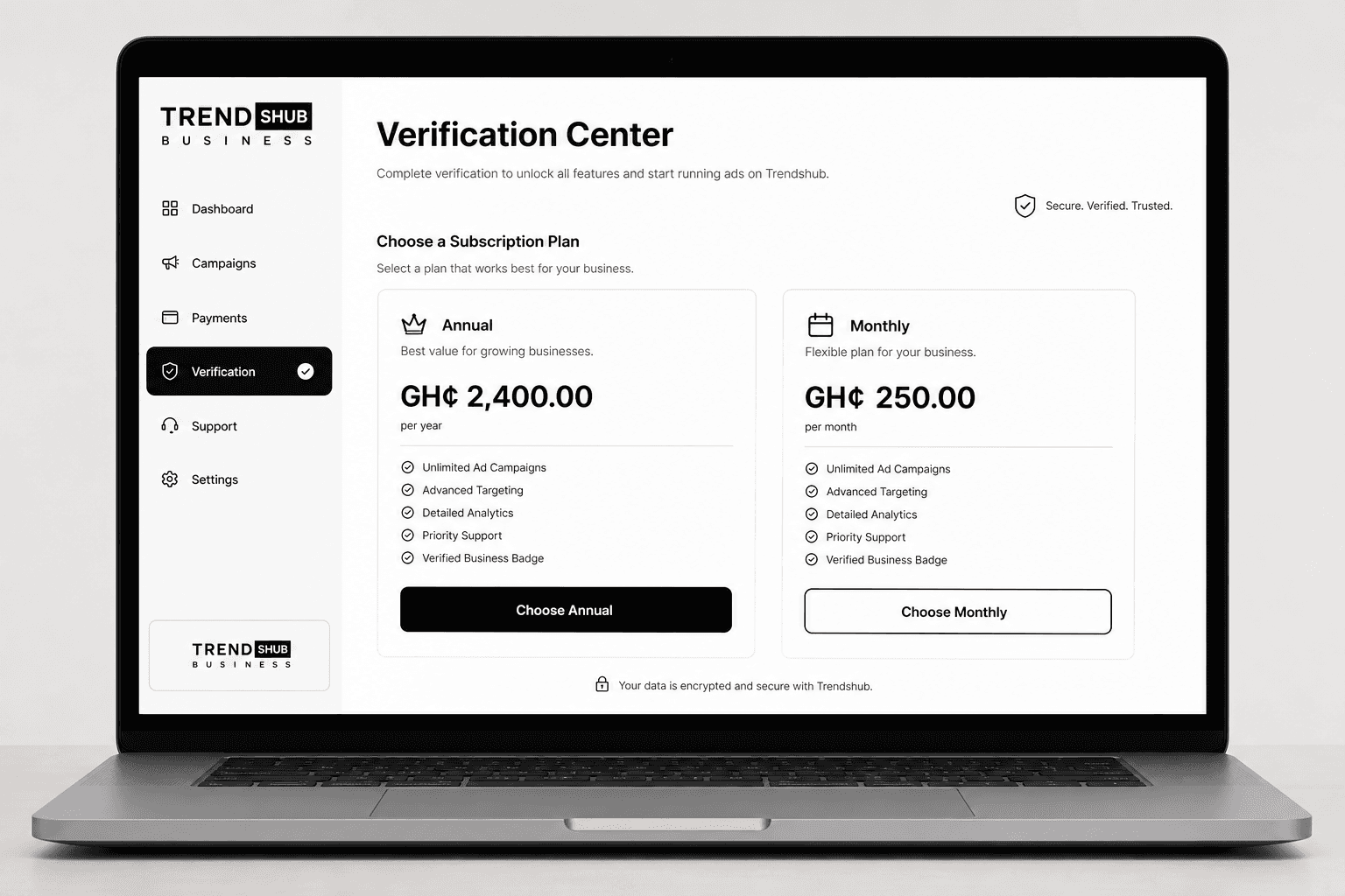Trendshub Business verification center