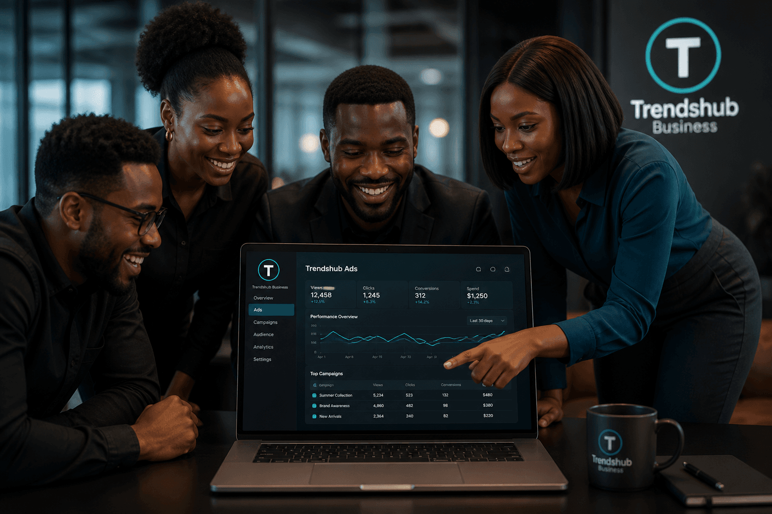 Marketing team on Trendshub Business